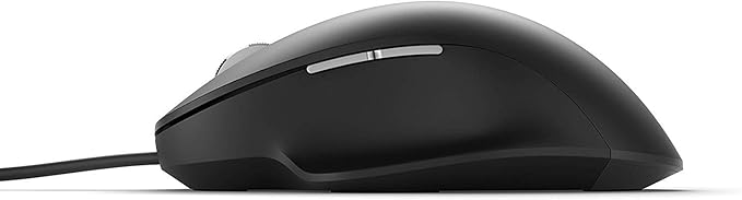 Microsoft Ergonomic Wired Mouse Comfortable Design & Thumb Rest Black