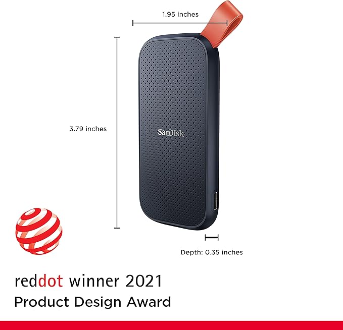 SanDisk 1TB Portable SSD - Up to 800MB/s, USB-C, USB 3.2 Gen 2