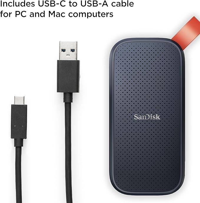 SanDisk 1TB Portable SSD - Up to 800MB/s, USB-C, USB 3.2 Gen 2