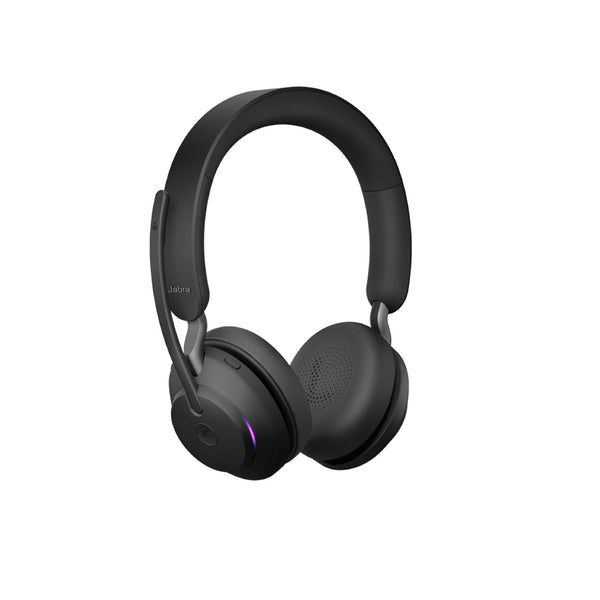 Jabra Evolve 2 65, Stereo, Wireless Bluetooth Headset for Calls and Music, 37 Hours of Battery Life - Black / Beige