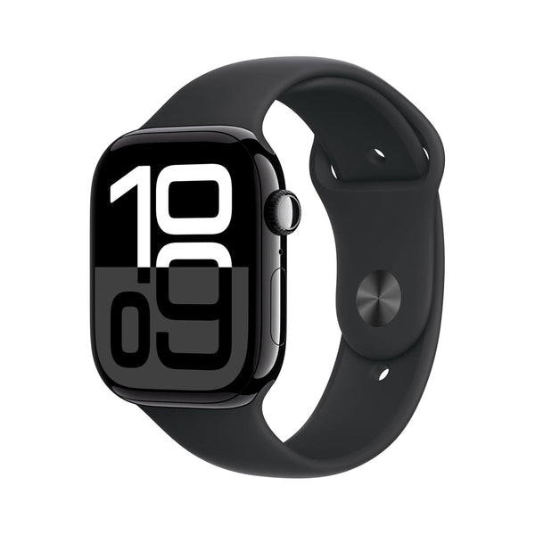 Apple Watch Series 10 (46 mm, GPS) Jet Black Aluminium Case With Sport Band