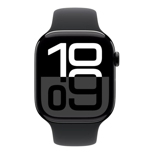 Apple Watch Series 10 (46 mm, GPS) Jet Black Aluminium Case With Sport Band